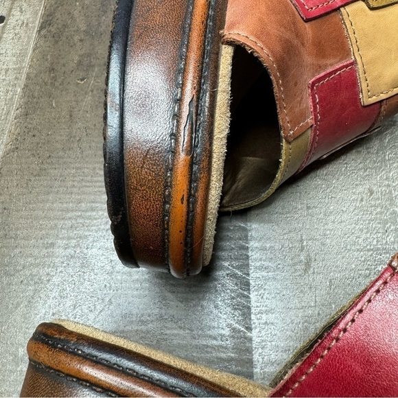 Candie’s Vintage 00’s Leather Platform Chunky Patchwork Slides size 7 1/2 - Picture 9 of 14